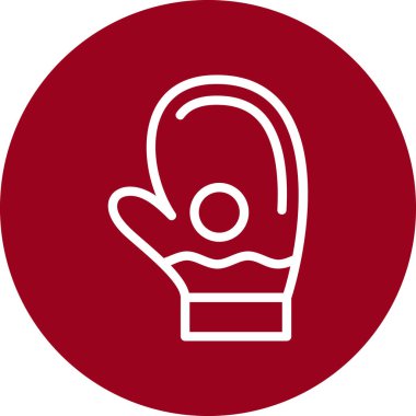 İki eliyle kırmızı bir daire tutuyor, çizim, vektör, izole edilmiş.