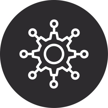 Yuvarlak dişlinin vektör simgesi