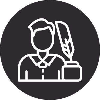 Dizüstü bilgisayarı olan öğrenci, vektör çizimi tasarımı