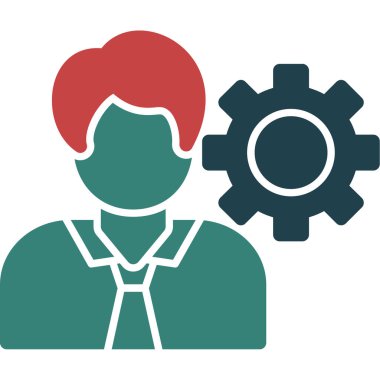 avatar iş insan simgesi düz stil