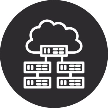 bulut depolama ikonu vektörü