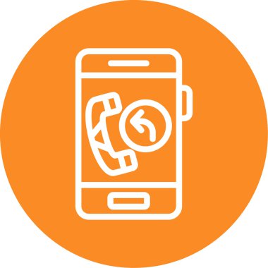 Cep telefonu simgesi, vektör illüstrasyonu