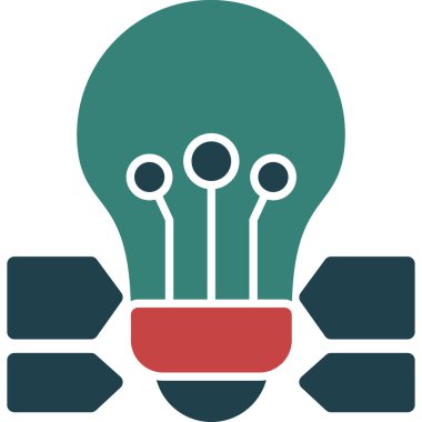 Ampul. Web simgesi basit illüstrasyon