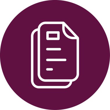 Belge simgesinin vektör illüstrasyonu