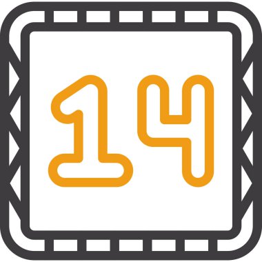 Moda biçimi izole edilmiş arkaplanda bir numaralı simge