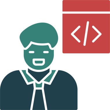 Web tasarım vektör simgesi. programlama dili kavramı