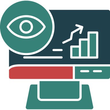 Düz vektör simgesi pazarlanıyor