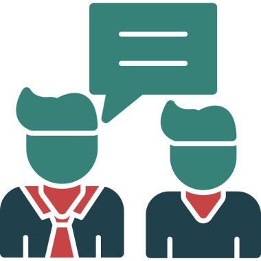 Konuş. Web simgesi basit illüstrasyon