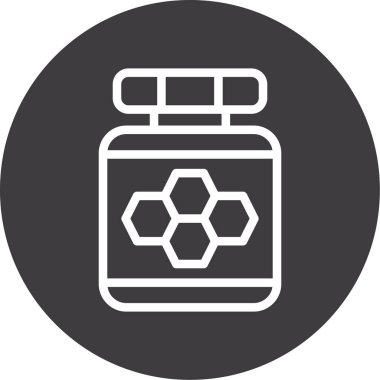 İlaç şişesi simgesinin vektör illüstrasyonu