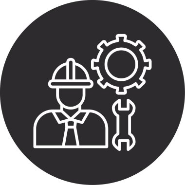 Yapı ve yapı simgesinin vektör illüstrasyonu