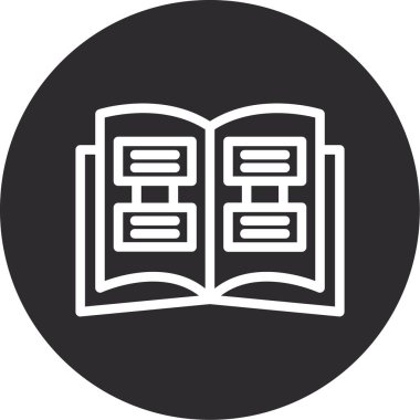 Kitap. Web simgesi basit illüstrasyon