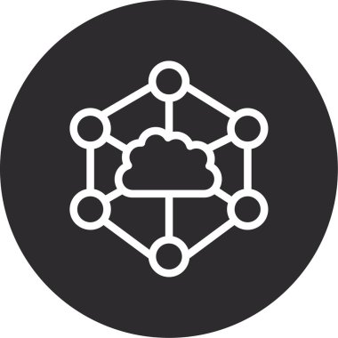 Bulut. Web simgesi basit illüstrasyon