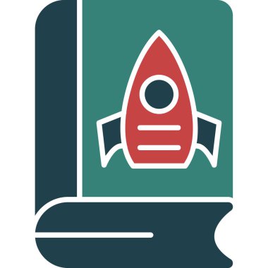 Roket. Web simgesi basit illüstrasyon