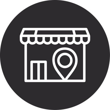 vektör dükkanı simgesi, vektör illüstrasyonu