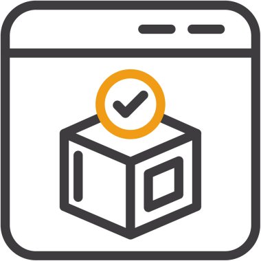 İşaretleme simgesi vektör illüstrasyonunu kontrol et