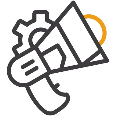 Seo ve simgenin vektör illüstrasyonu