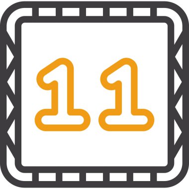 1 numara takvim simgesi, basit biçim