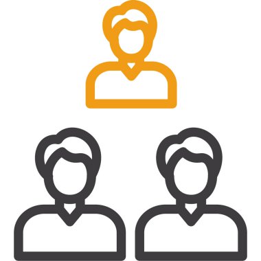 İş insanları simgesinin vektör illüstrasyonu