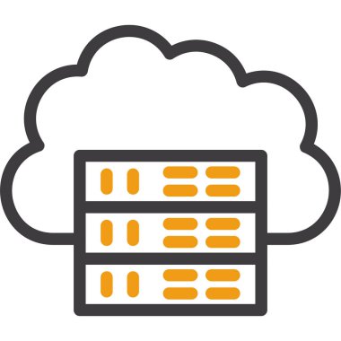 bulut sunucu vektör simgesi