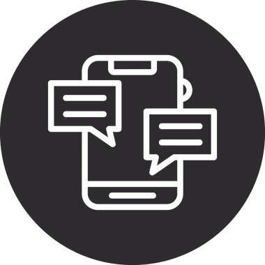 Vektör iletisi Simgesi illüstrasyonu