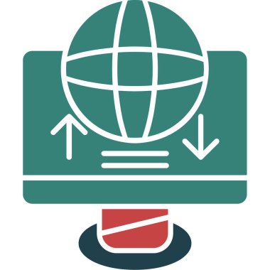 İnternet web simgesi basit tasarım