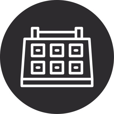 Takvim simgesinin vektör illüstrasyonu