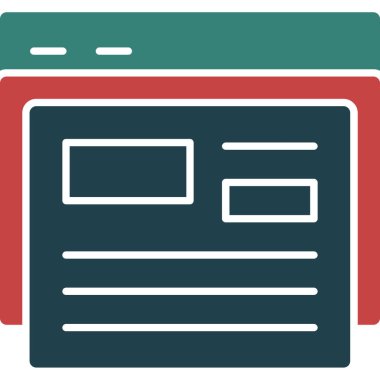 browser web icon. simple illustration