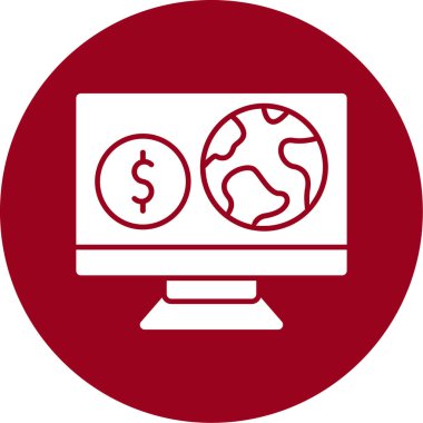 genel para vektör çizgisi simgesi