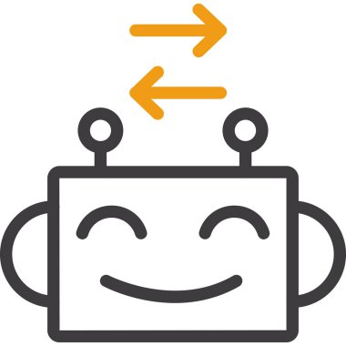 Çizgi biçiminde gülen yüz simgesi