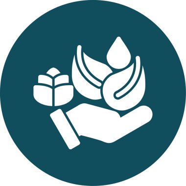 Bir bitki simgesinin vektör illüstrasyonu