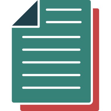 kağıt simgesi, vektör illüstrasyonu