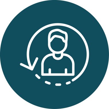 İnsan simgesinin vektör illüstrasyonu