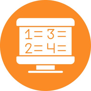 Matematik vektör ikonu. Çember arkaplanındaki matematik doğrusal simgesi, matematik.