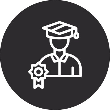 öğrenci simgesi vektör illüstrasyonu