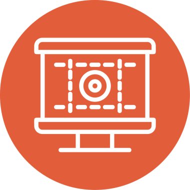 Bilgisayar. Web simgesi basit illüstrasyon