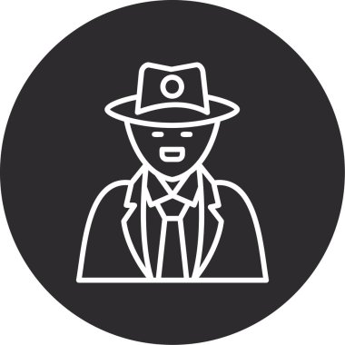 Şapkalı adam. Basit tasarım