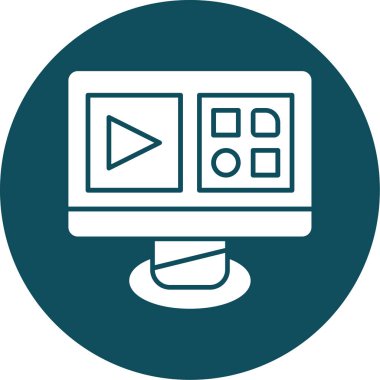 vektör lcd televizyon simgesi