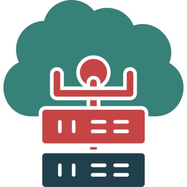 Bulut. Web simgesi basit illüstrasyon