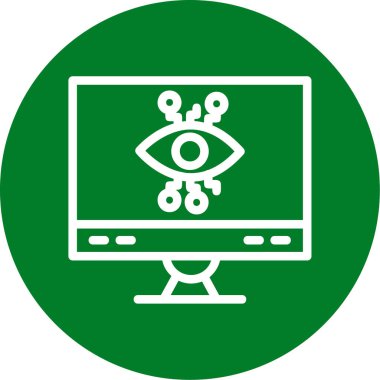 Monitör. Web simgesi basit illüstrasyon