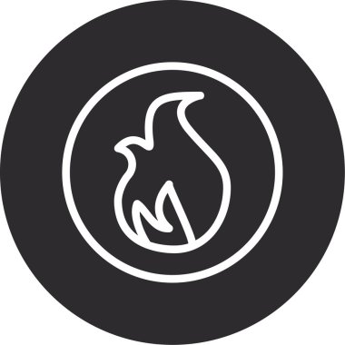 Benzersiz sıcak vektör çizgisi simgesi