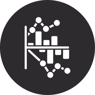 veri analiz çizgisi simgesi, vektör illüstrasyon tasarımı, analitik arkaplan