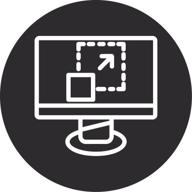 vektör lcd simgesi illüstrasyonu