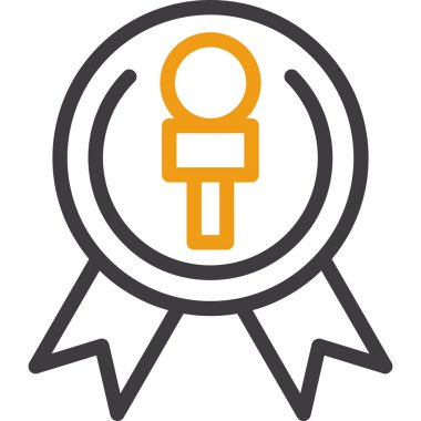 Madalya. Web simgesi basit illüstrasyon