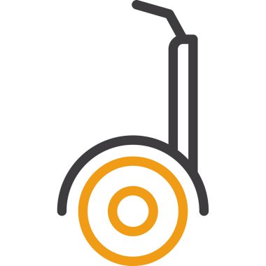 tekerlekli sandalye ikonu vektör illüstrasyonu