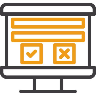 Kontrol listesi simgesi, vektör illüstrasyonu