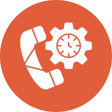 zaman yönetimi düz vektör simgesi