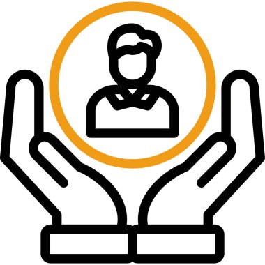 İnsan simgesinin vektör illüstrasyonu