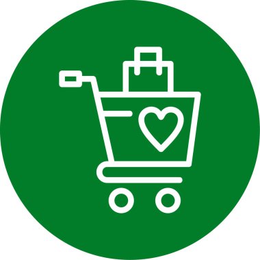 Alışveriş arabası. Basit simge