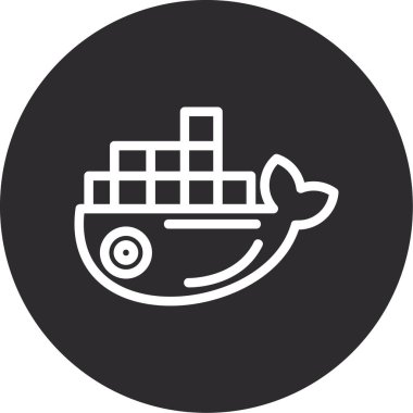 Kargo gemisi kutsal kişilerin resmi, vektör çizim