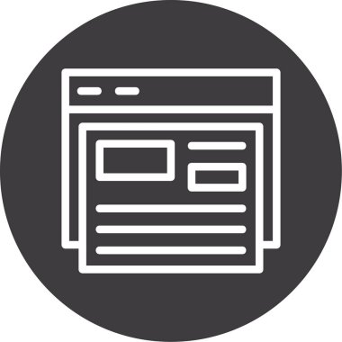 tarayıcı pencere vektör simgesi